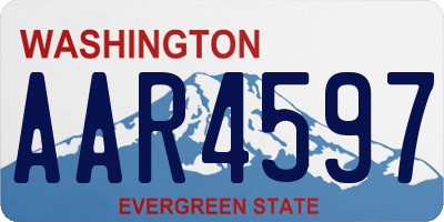 WA license plate AAR4597