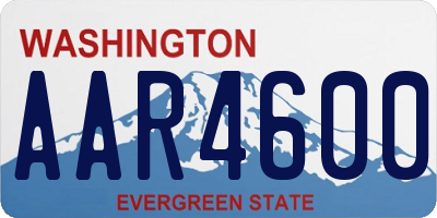 WA license plate AAR4600