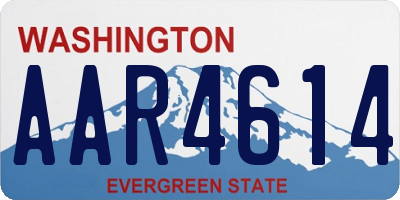 WA license plate AAR4614