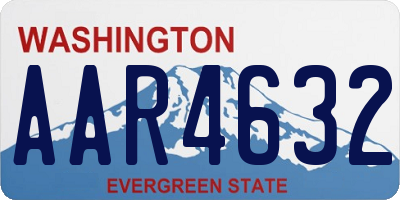WA license plate AAR4632