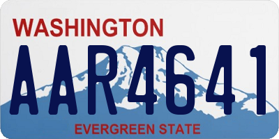 WA license plate AAR4641
