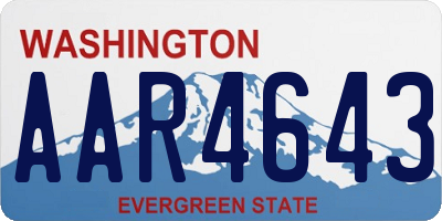 WA license plate AAR4643