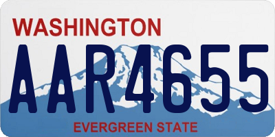 WA license plate AAR4655