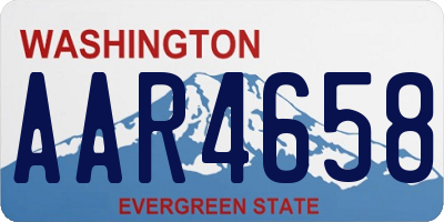 WA license plate AAR4658