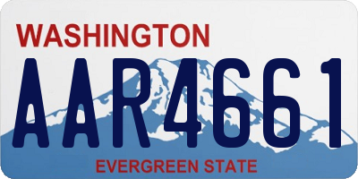 WA license plate AAR4661