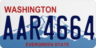 WA license plate AAR4664