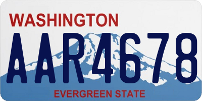 WA license plate AAR4678