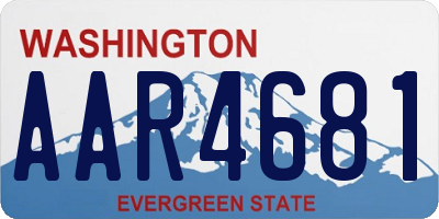 WA license plate AAR4681