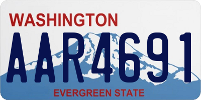 WA license plate AAR4691