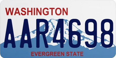 WA license plate AAR4698