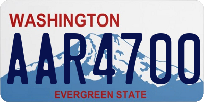 WA license plate AAR4700