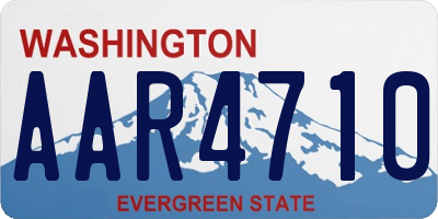 WA license plate AAR4710