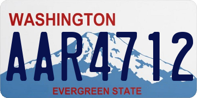 WA license plate AAR4712