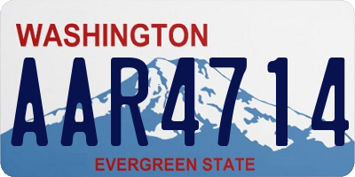 WA license plate AAR4714