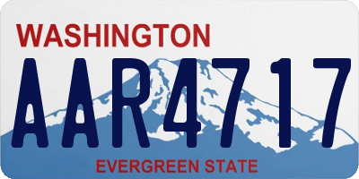 WA license plate AAR4717