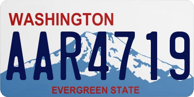 WA license plate AAR4719