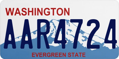 WA license plate AAR4724