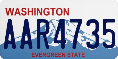 WA license plate AAR4735