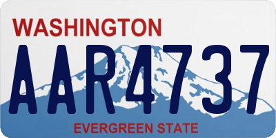 WA license plate AAR4737