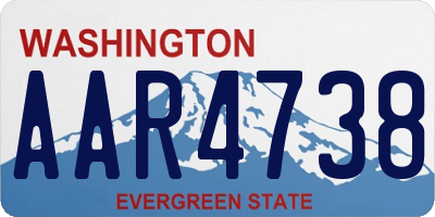 WA license plate AAR4738