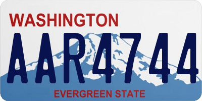 WA license plate AAR4744