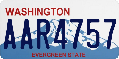 WA license plate AAR4757