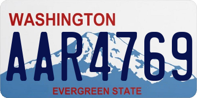 WA license plate AAR4769