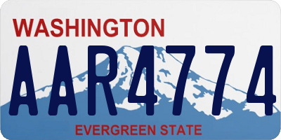 WA license plate AAR4774