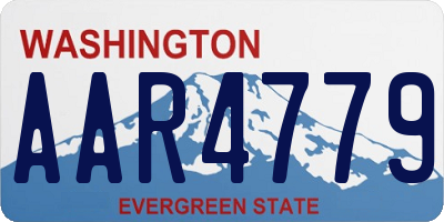 WA license plate AAR4779