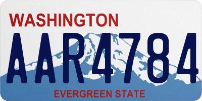 WA license plate AAR4784