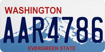 WA license plate AAR4786