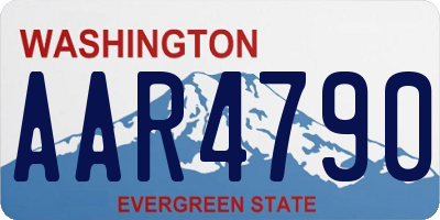 WA license plate AAR4790