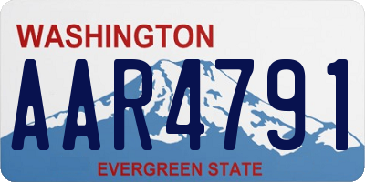 WA license plate AAR4791
