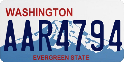 WA license plate AAR4794