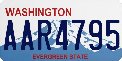 WA license plate AAR4795