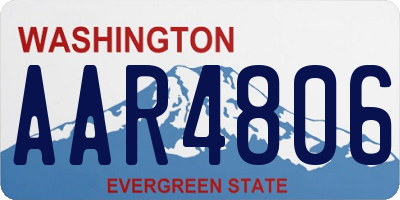 WA license plate AAR4806
