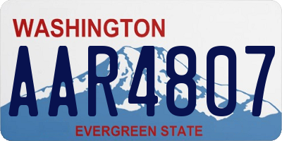 WA license plate AAR4807