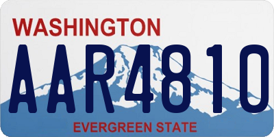 WA license plate AAR4810