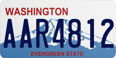 WA license plate AAR4812