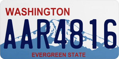 WA license plate AAR4816