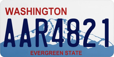 WA license plate AAR4821