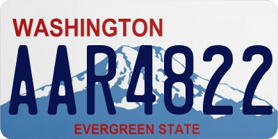 WA license plate AAR4822