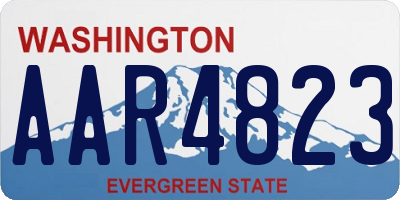 WA license plate AAR4823