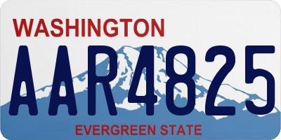 WA license plate AAR4825