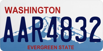 WA license plate AAR4832