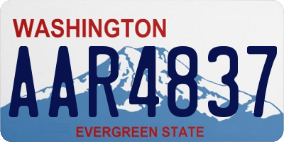 WA license plate AAR4837