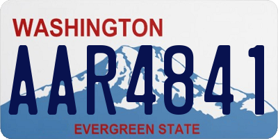 WA license plate AAR4841
