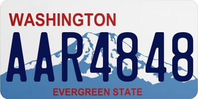 WA license plate AAR4848