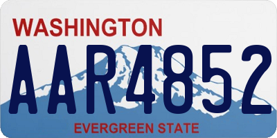 WA license plate AAR4852
