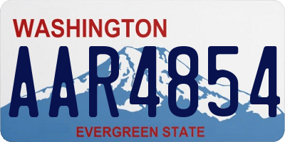 WA license plate AAR4854